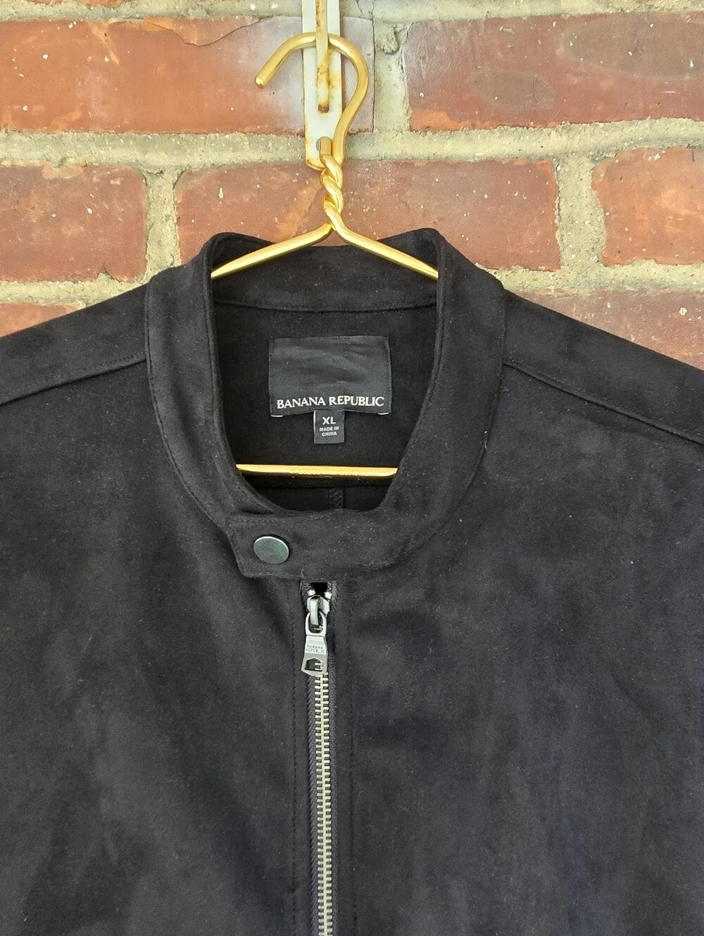 Banana Republic Faux Suede Full zip Jacket Sophisticated Smart casual
